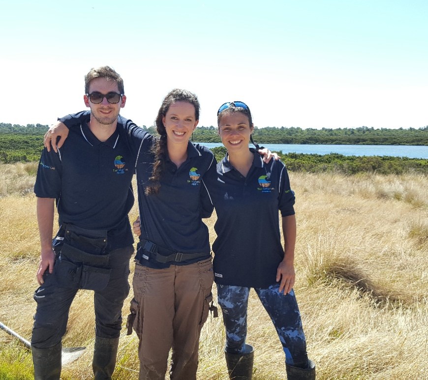 The February 2018 Phillip Island TeaComposition H2O team. Nicolas (intern from France) and Giuditta (PhD student from Italy) had been in Australia for less than two weeks when I exposed them to the joys of tea research.