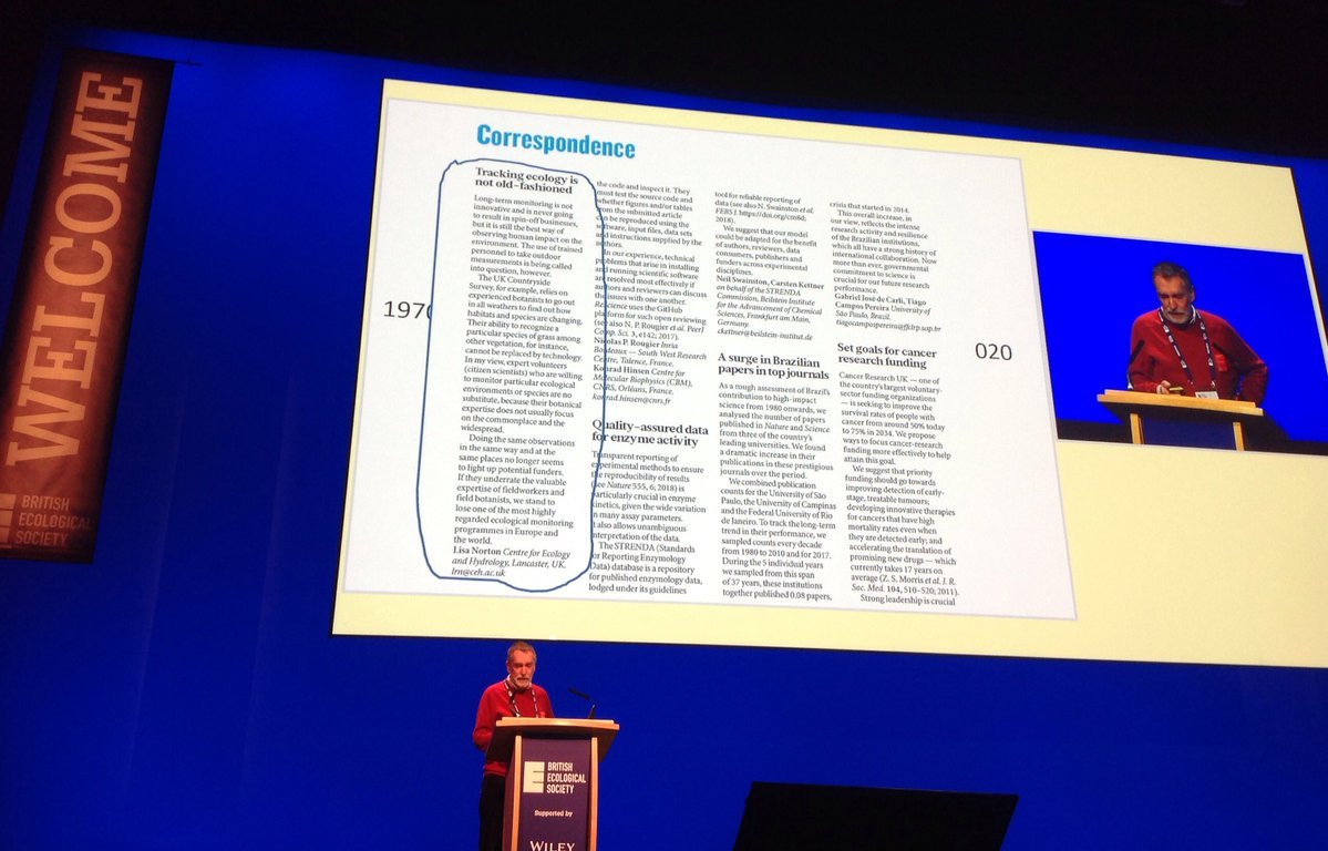 Ken Thompson presenting 12 Months of Ecology