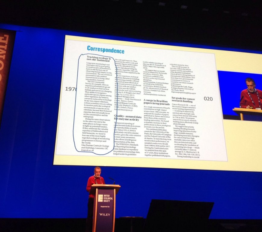 Ken Thompson presenting 12 Months of Ecology