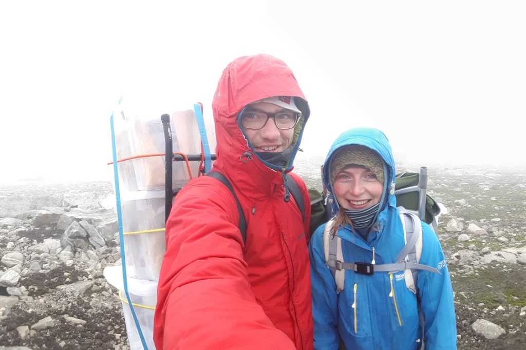 Ruben and Kristel in the field