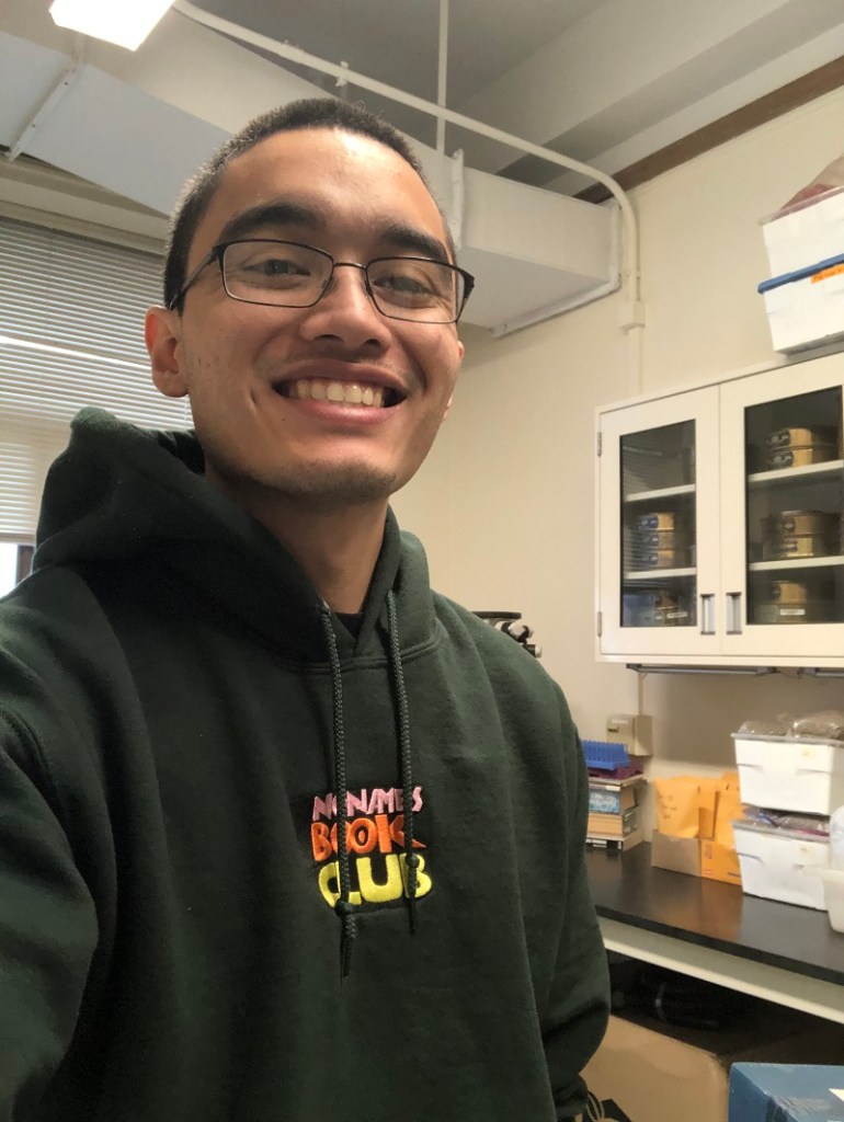 Joshua Garcia in the lab