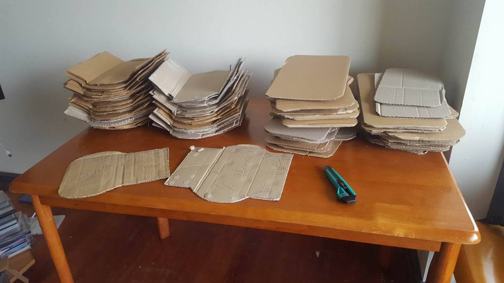 Lovingly crafted "poo pads" ready for deployment in nestboxes and natural burrows. Credit: Cathy Cavallo