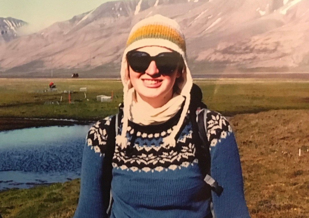 A picture of myself in the field (on Svalbard). Photo credited to Fumino Maruo