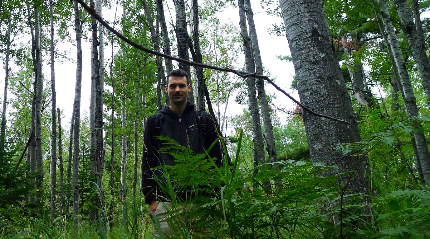 Michel at the WisAsp common garden