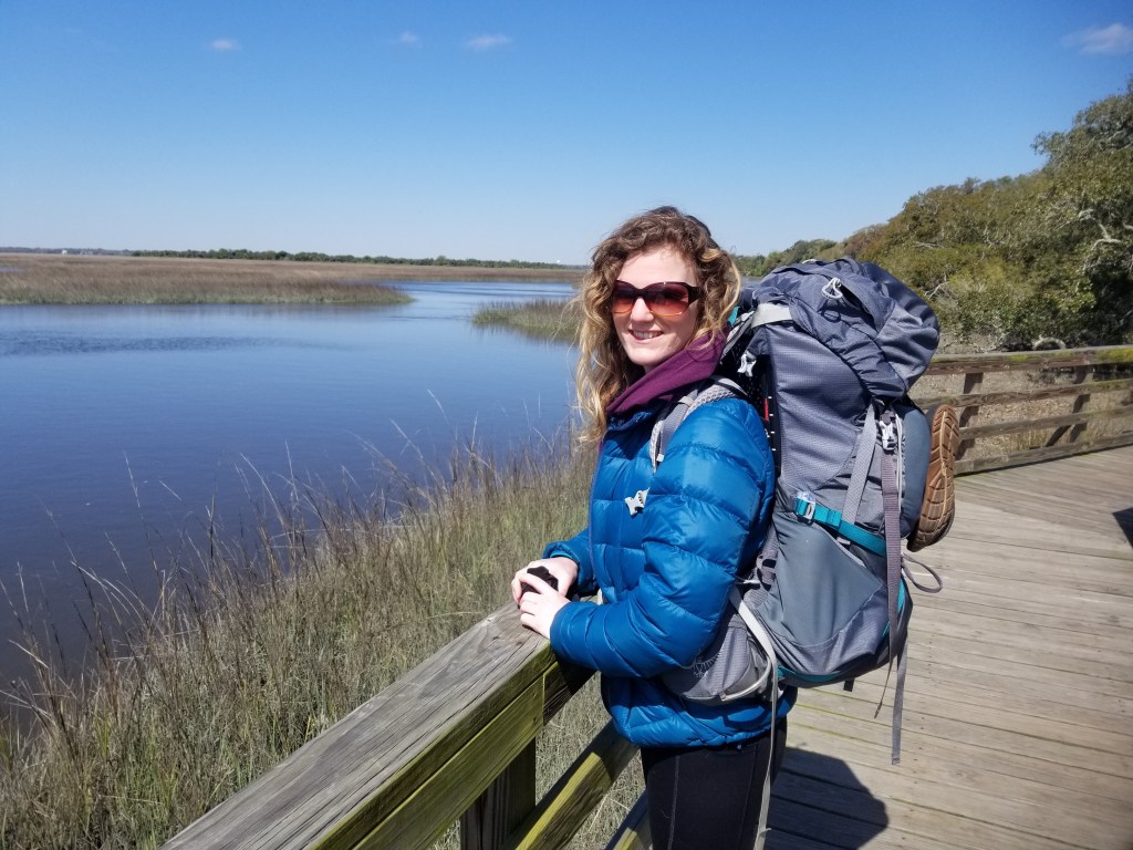 An ecologist on vacation. Jessica Moore enjoys exploring the outdoors in her work and in her free time. Photo taken at Cumberland Island National Seashore, GA.