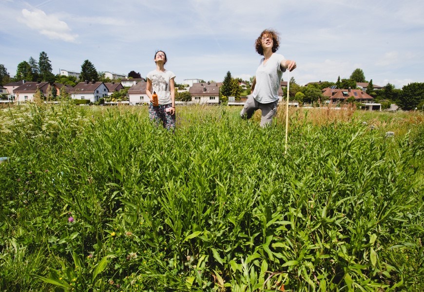 Seraina Cappelli et Noémie Pichon sur l’expérience de PaNDiv, mai 2017. Crédit : Hugo Vincent