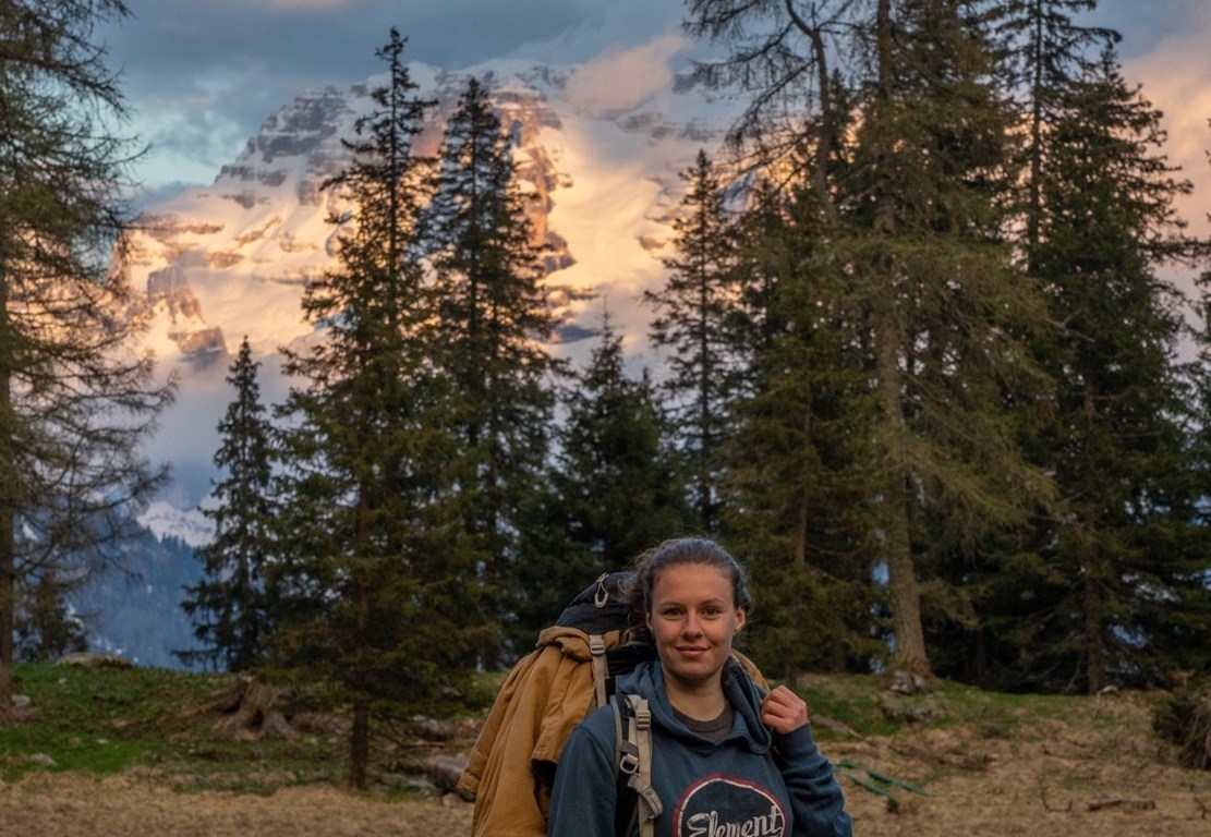Margaux Didion-Gency at the Lago di Nambino, Italy.