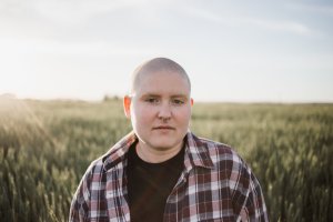 Victoria outside their grandmother's house in Nyssa, OR, USA